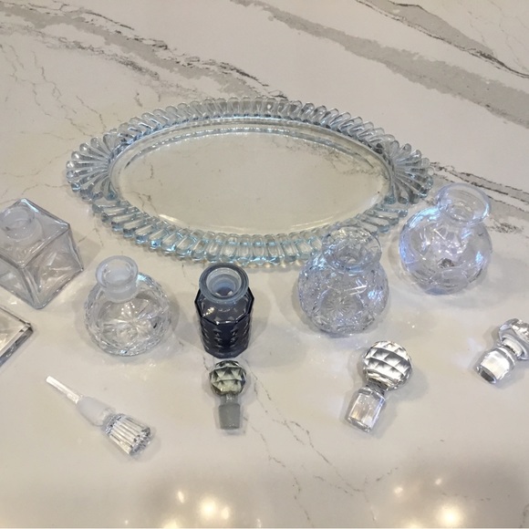 European Crystal Bottles & Tray - Picture 10 of 14